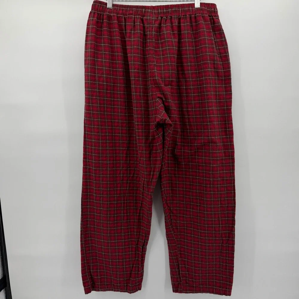 Polo Ralph Lauren Pajama Pants Mens XL Red Green Plaid Cotton Flannel Loungewear